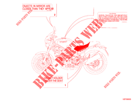 ETIQUETTE AVERTISSEMENT (USA) pour Ducati Monster 750 2000