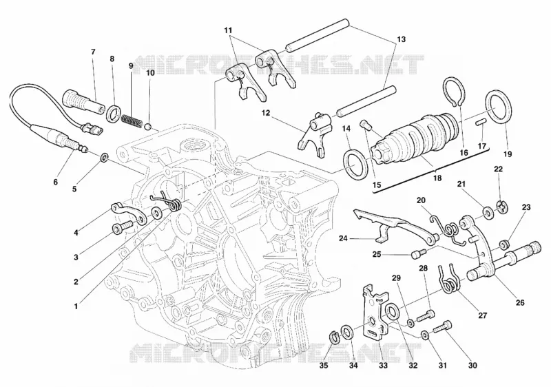 MECANISME DE SELECTION DE VITESSES Ducati Moto Monster 2000 Monster 900  Monster 900