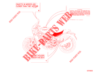 ETIQUETTE AVERTISSEMENT (USA) pour Ducati Monster 800 2004