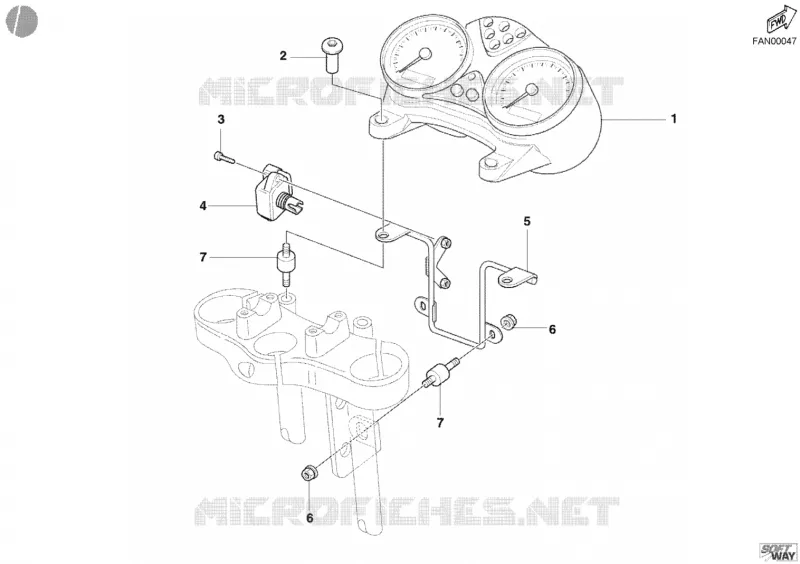 TABLEAU DE BORD Ducati Moto Monster 2005 Monster 620 Dark Single Brake Disc  Monster 620 Dark Single Brake Disc