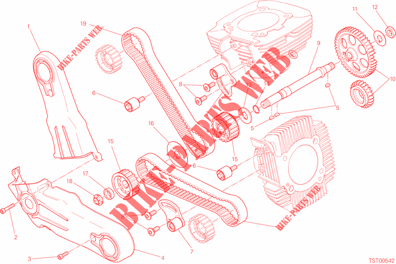 DISTRIBUTION pour Ducati Scrambler Full Throttle 2016