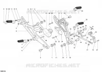ENSEMBLE REPOSES PIEDS   SELECTEUR pour Ducati Monster 400 2008