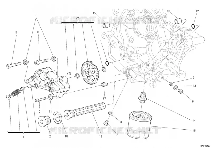 POMPE A HUILE - FILTRE Ducati Moto Monster 2012 Monster 659 ABS Learner Legal (LAMs)  Monster 659 ABS Learner Legal (LAMs)
