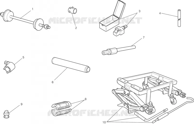 OUTILS SPECIAUX POUR MAINTENANCE (PARTIE CYCLE) Ducati Moto Monster 2013 Monster 696 ABS Anniversary  Monster 696 ABS Anniversary