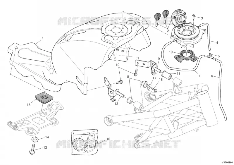 RESERVOIR D'ESSENCE Ducati Moto Monster 2013 Monster 696 ABS Anniversary  Monster 696 ABS Anniversary