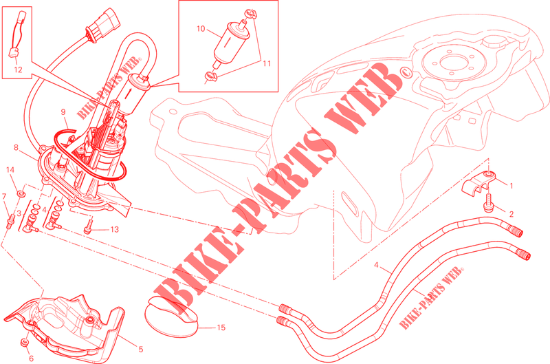 POMPE A ESSENCE pour Ducati Monster 659 Learner Legal (LAMs) 2013
