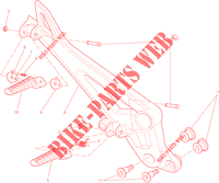 REPOSE PIEDS DROIT   PEDALE DE FREIN pour Ducati Monster 796 ABS 2014