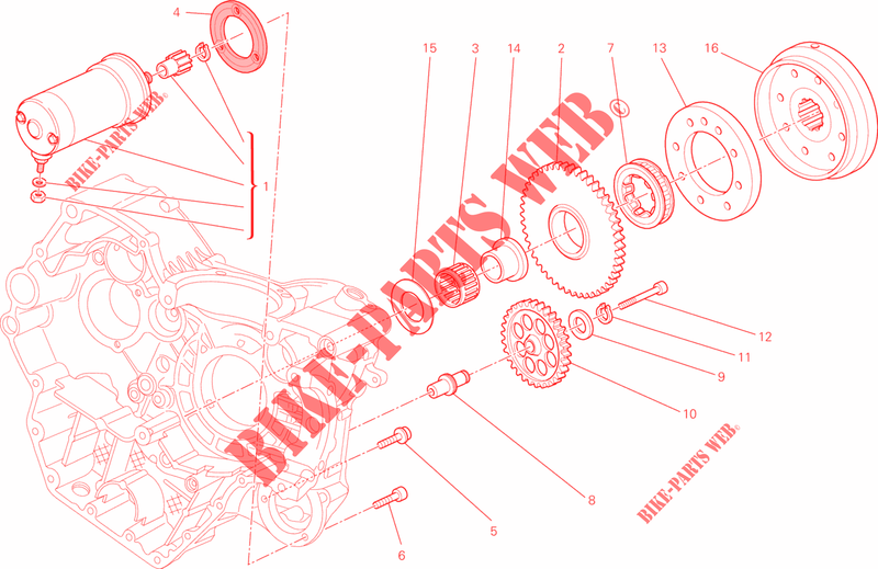DEMARREUR ELECTRIQUE pour Ducati Monster 796 ABS 2014