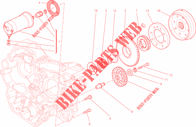 DEMARREUR ELECTRIQUE pour Ducati Monster 659 ABS Learner Legal (LAMs) 2014