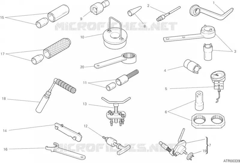 OUTILS SPECIAUX POUR MAINTENANCE (MOTEUR) Ducati Moto Monster 2015 Monster 1200 S Stripes  Monster 1200 S Stripes