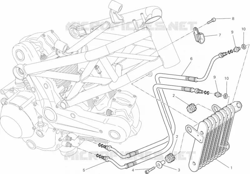 RADIATEUR D'HUILE Ducati Moto Monster 2015 Monster 795  Monster 795