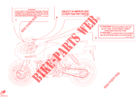 ETIQUETTE AVERTISSEMENT (USA) pour Ducati MH900E 2002