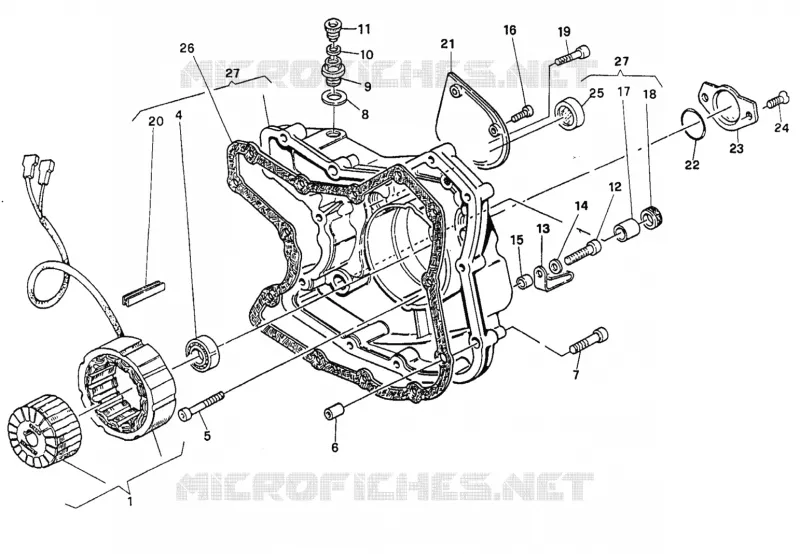 COUVERCLE / GENERATEUR Ducati Moto Supersport 1994 400 SS  400 SS
