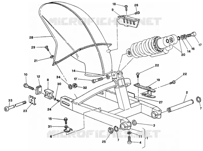 BRAS OSCILLANT (DM 006007) Ducati Moto Supersport 1995 750 SS  750 SS