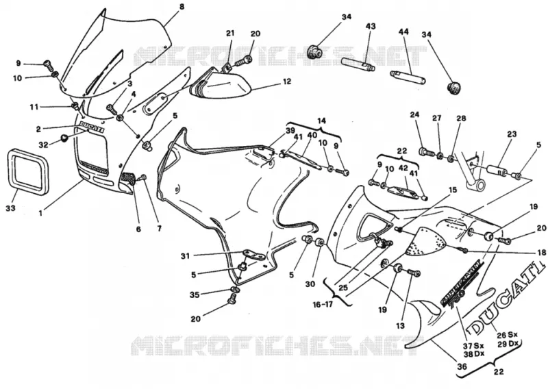 CARÉNAGES (DM 009457>) Ducati Moto Supersport 1995 750 SS  750 SS