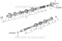 BOITE DE VITESSES (DM 001912>) pour Ducati 400 SS 1995