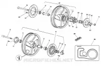 ROUES (FM 001755) pour Ducati 400 SS 1995