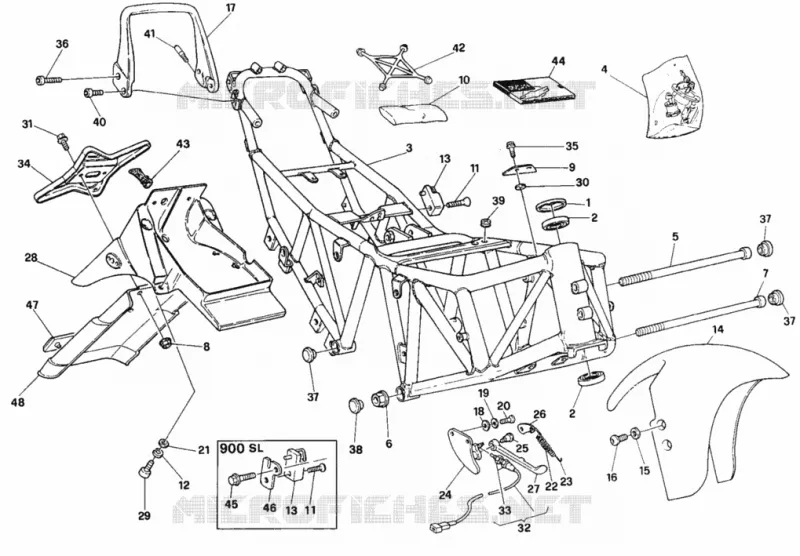 CADRE (FM 012262) Ducati Moto Supersport 1996 900 SS  900 SS