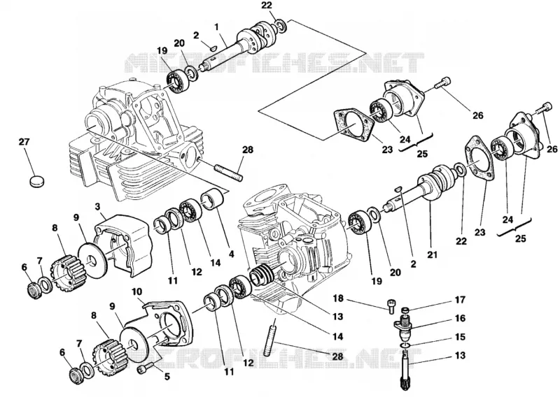 ARBRE À CAMES Ducati Moto Supersport 1998 900 SS Final Edition  900 SS Final Edition