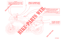 ETIQUETTE AVERTISSEMENT (USA) pour Ducati 750 SS 2001