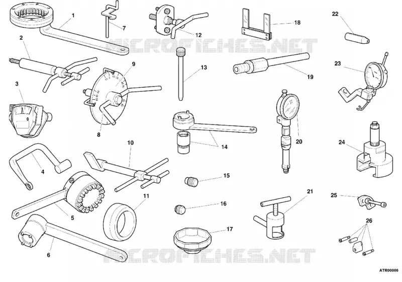 OUTILS SPECIAUX POUR MAINTENANCE (MOTEUR) Ducati Moto Supersport 2001 750 SS  750 SS
