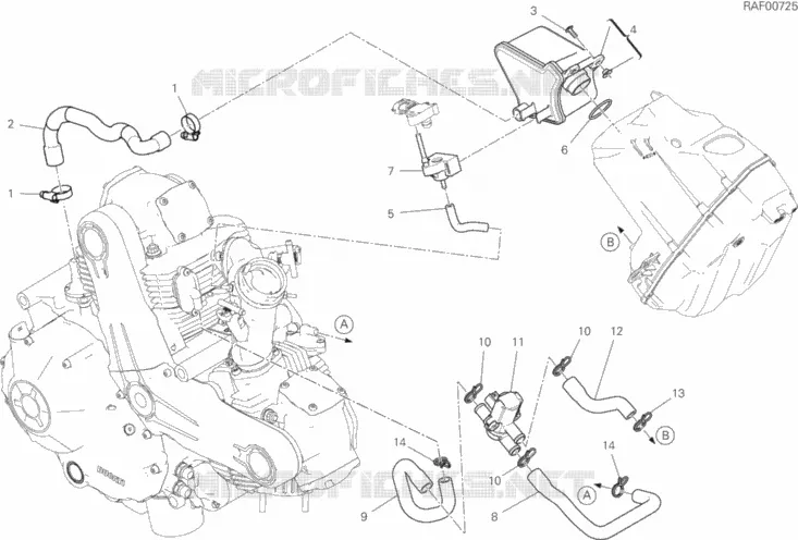 SYSTÈME AIR SECONDAIRE Ducati Moto Scrambler 2021 Scrambler Desert Sled  Scrambler Desert Sled