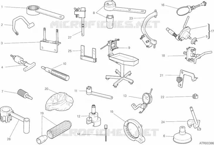OUTILS SPECIAUX POUR MAINTENANCE (MOTEUR) Ducati Moto Scrambler 2021 Scrambler 1100 Pro  Scrambler 1100 Pro