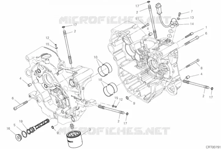 DEMI-CARTERS MOTEUR Ducati Moto Scrambler 2021 Scrambler 1100 Dark Pro  Scrambler 1100 Dark Pro