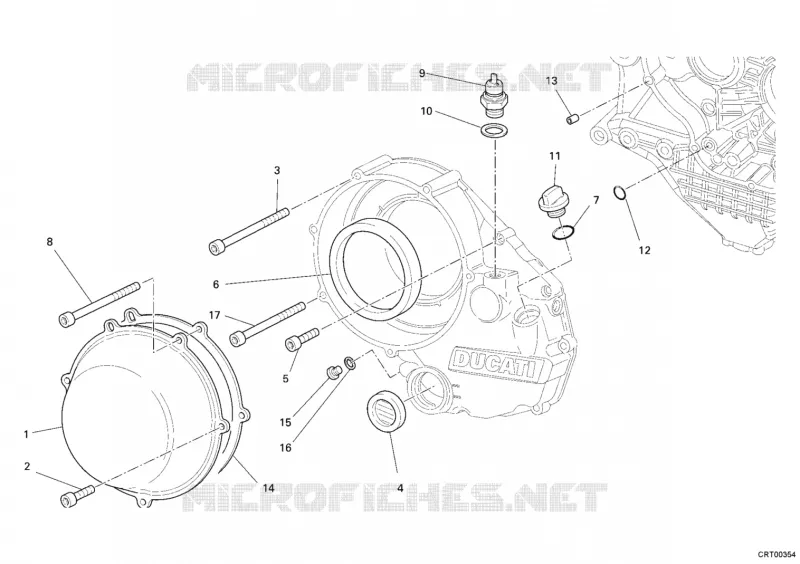 COUVERCLE D'EMBRAYAGE Ducati Moto Monster 2006 Monster S4RS  Monster S4RS
