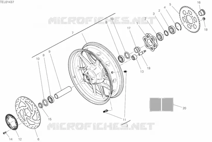 ROUE ARRIERE Ducati Moto Multistrada 2021 Multistrada V4S  Multistrada V4S