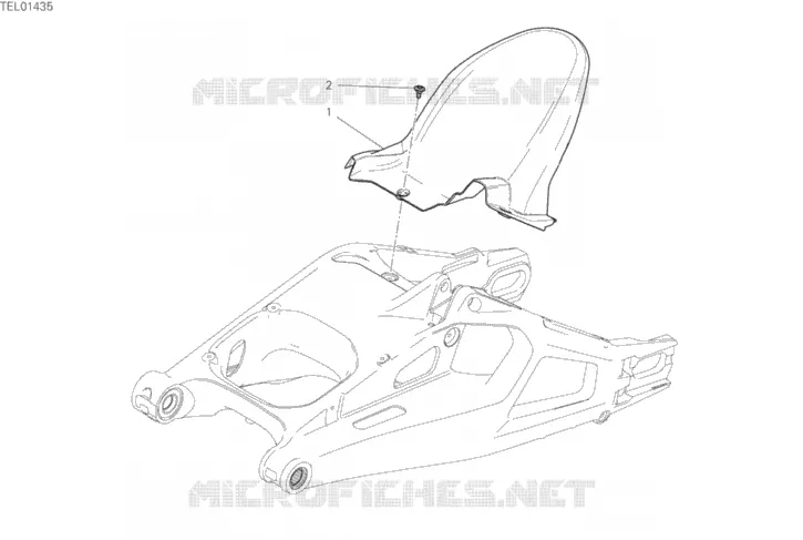 GARDE BOUE ARRIERE Ducati Moto Multistrada 2021 Multistrada V4S FULL  Multistrada V4S FULL