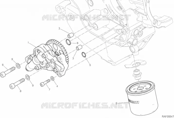 FILTRES ET POMPE A HUILE Ducati Moto Monster 2021 Monster 1200  Monster 1200