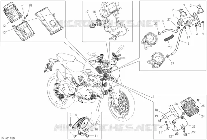 PIECES ELECTRIQUES Ducati Moto Monster 2021 Monster +  Monster +
