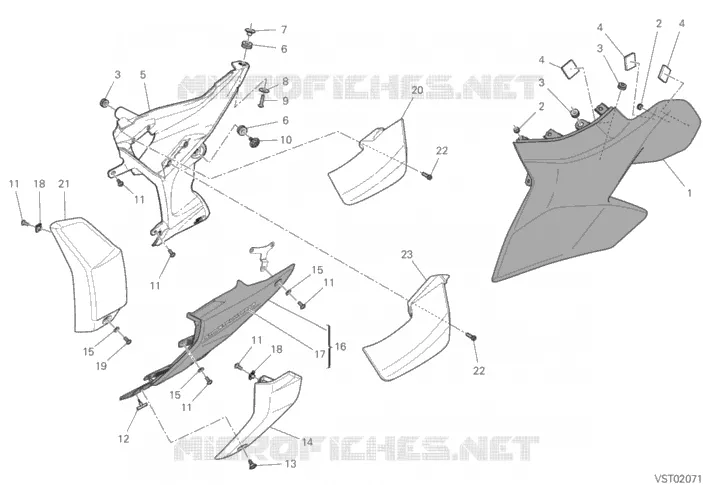 CARÉNAGE GAUCHE Ducati Moto Streetfighter 2021 Streetfighter V4  Streetfighter V4