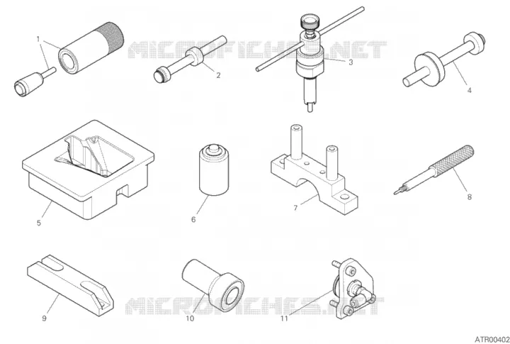 OUTILS SPECIAUX POUR MAINTENANCE (MOTEUR) Ducati Moto Streetfighter 2021 Streetfighter V4  Streetfighter V4