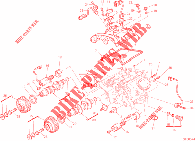 CULASSE VERTICALE   DISTRIBUTION pour Ducati XDiavel Sport Pack 2021