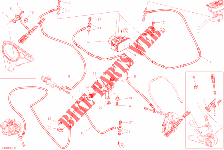 SYSTÈME D'ANTIBLOCAGE DES FREINS (ABS) pour Ducati XDiavel Sport Pack 2021