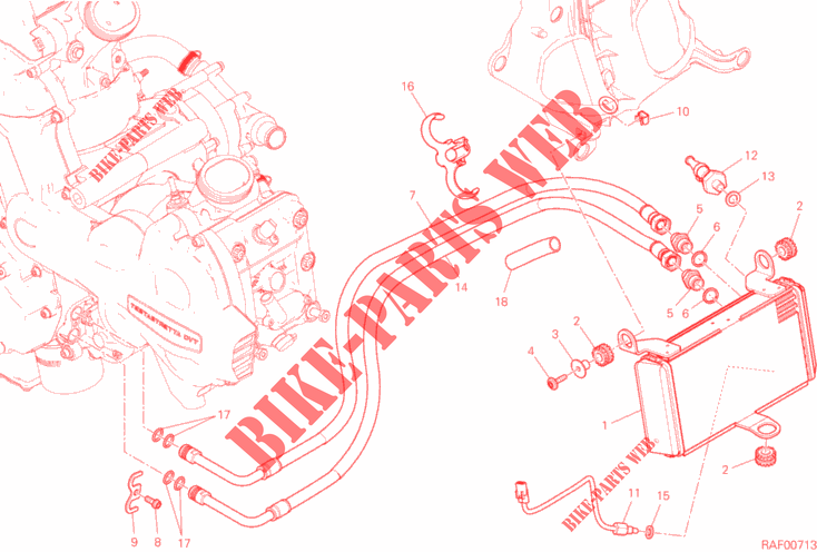 RADIATEUR D'HUILE pour Ducati Multistrada 1200 ABS 2015
