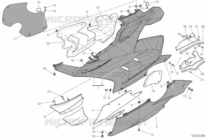 CARÉNAGE GAUCHE Ducati Moto Superbike 2021 Panigale V4  Panigale V4