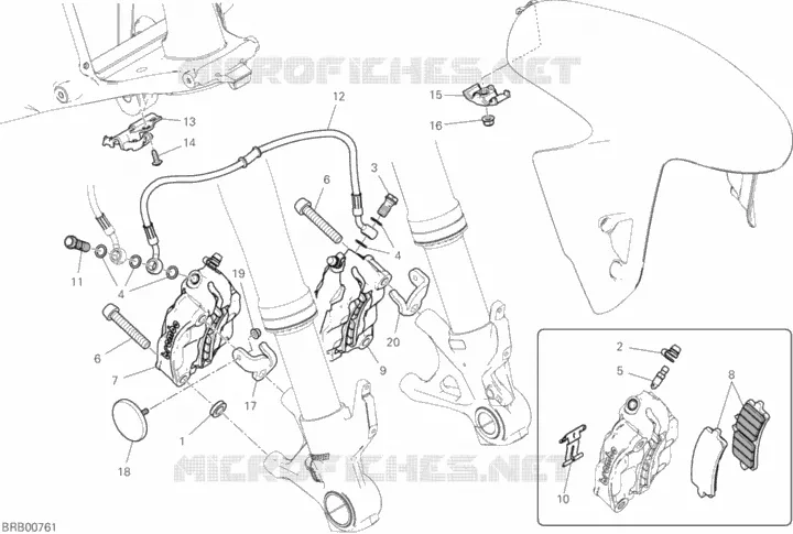 SYSTÈME DE FREIN AVANT Ducati Moto Superbike 2021 Panigale V4  Panigale V4