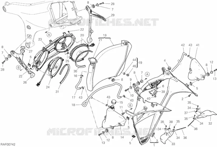 RADIATEUR D'EAU Ducati Moto Superbike 2021 Panigale V4 SP  Panigale V4 SP