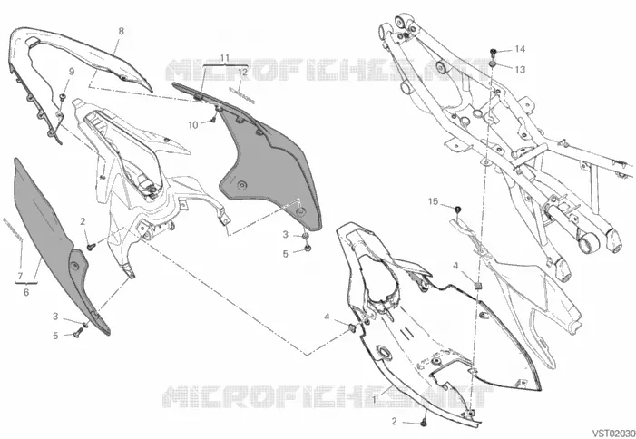 CARÉNAGE ARRIERE Ducati Moto Superbike 2021 Panigale V2  Panigale V2