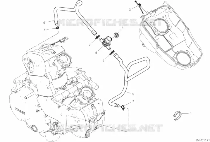SYSTÈME AIR SECONDAIRE Ducati Moto Hypermotard 2021 Hypermotard 950  Hypermotard 950