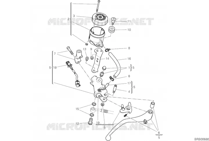 MAITRE CYLINDRE DE FREIN AVANT Ducati Moto Hypermotard 2021 Hypermotard 950 RVE  Hypermotard 950 RVE