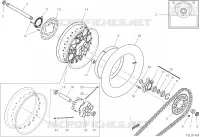 ROUE ARRIERE pour Ducati Scrambler 800 Nightshift 2022