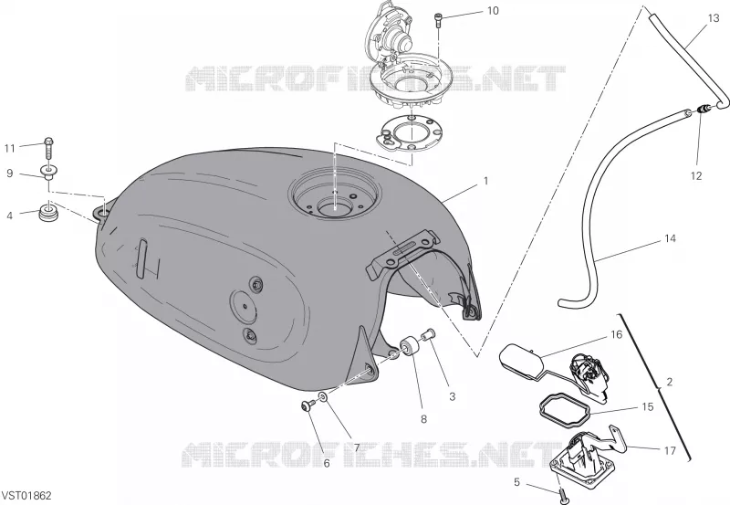 RESERVOIR D'ESSENCE Ducati Moto Scrambler 2022 Scrambler 800 Nightshift  Scrambler 800 Nightshift
