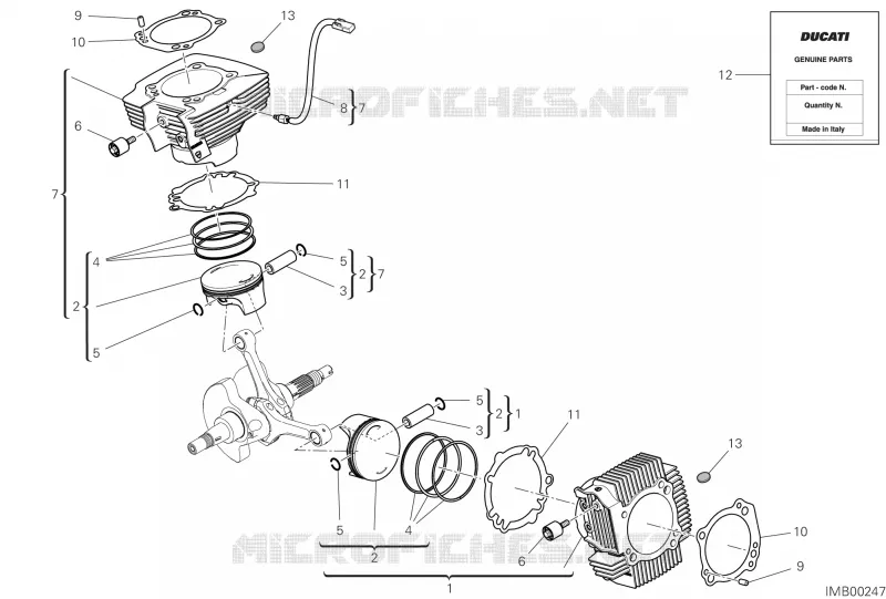 CYLINDRES - PISTONS Ducati Moto Scrambler 2022 Scrambler 1100 Tribute Pro  Scrambler 1100 Tribute Pro
