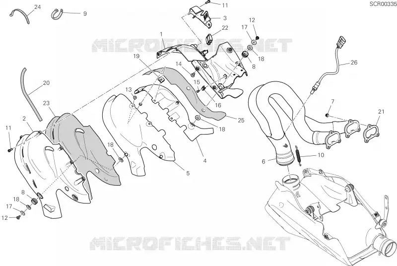 SYSTEME D'ECHAPPEMENT Ducati Moto Streetfighter 2022 Streetfighter V4 S  Streetfighter V4 S