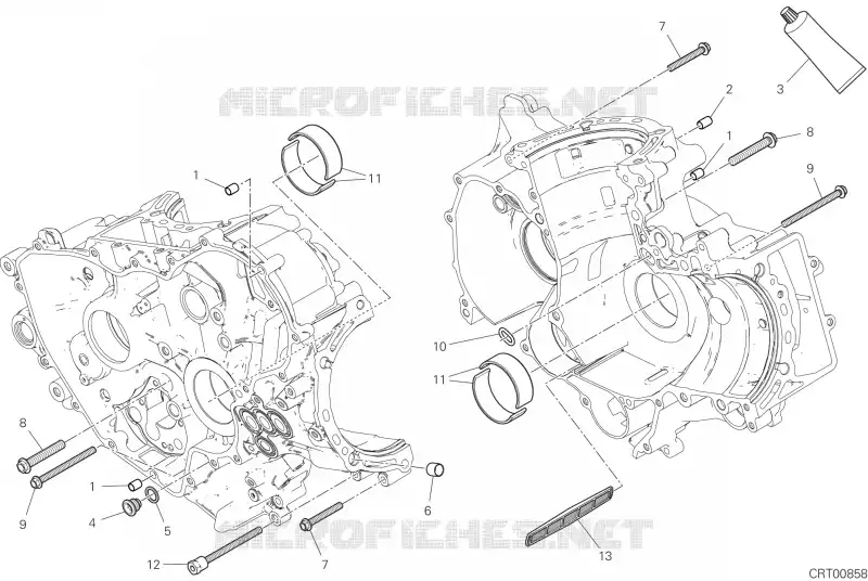 DEMI-CARTERS MOTEUR Ducati Moto Streetfighter 2022 Streetfighter V2  Streetfighter V2