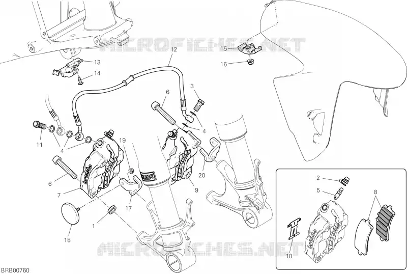 SYSTÈME DE FREIN AVANT Ducati Moto Streetfighter 2022 Streetfighter V4 SP  Streetfighter V4 SP